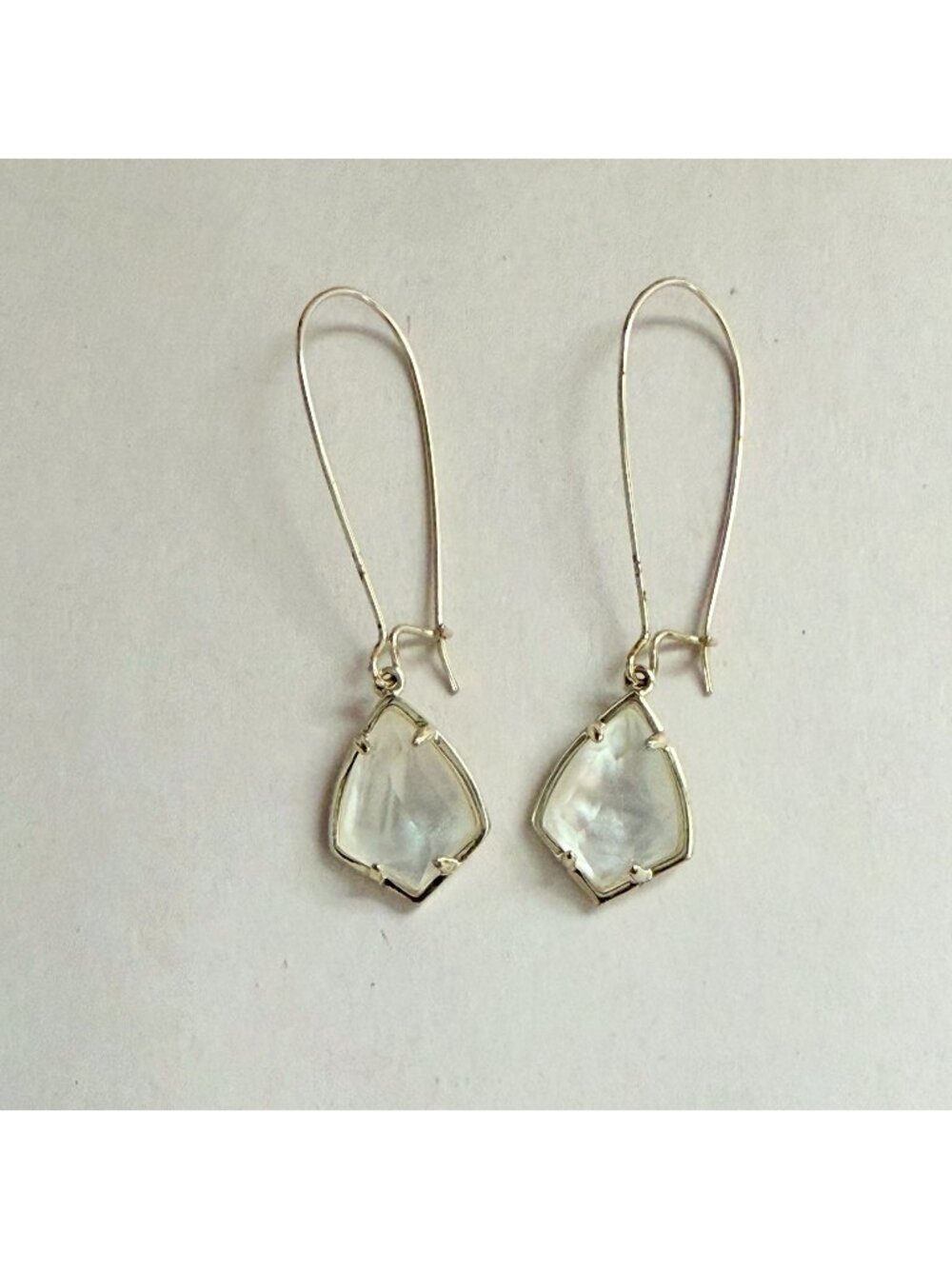 Kendra Scott Carrine 14K Gold Plate Mother of Pearl French Wire Pierced Earrings